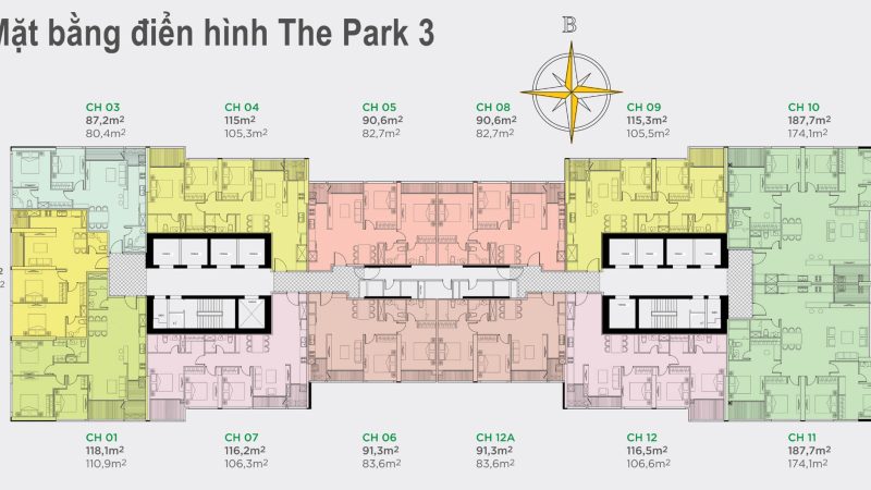 Layout Park 3 và các căn hộ