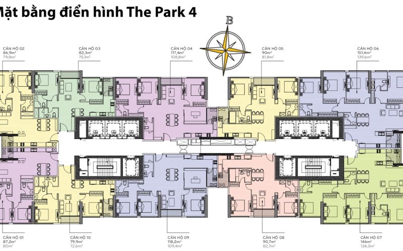 Layout Park 4 và các căn hộ