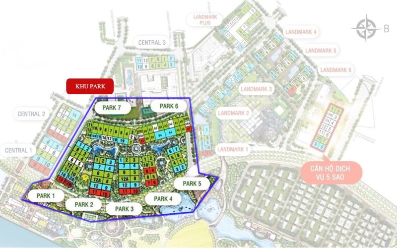 Mặt bằng khu Park Vinhomes Central Park